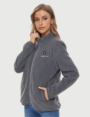Zipper up Heated Fleece Jacket for Women 7.4V