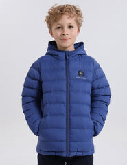 Boy's Heated Fellex Hooded Jacket - Blue