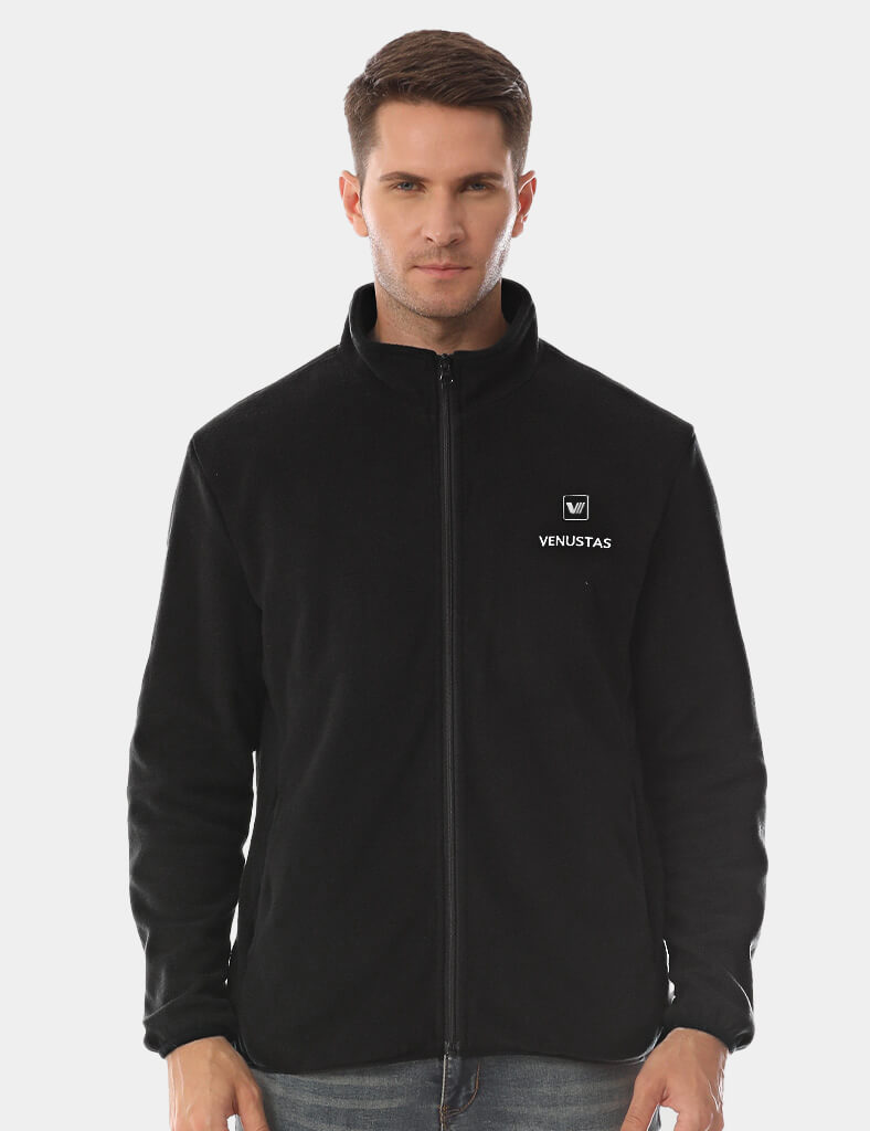 Zipper up Heated Fleece Jacket for Men