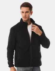 Zipper up Heated Fleece Jacket for Men