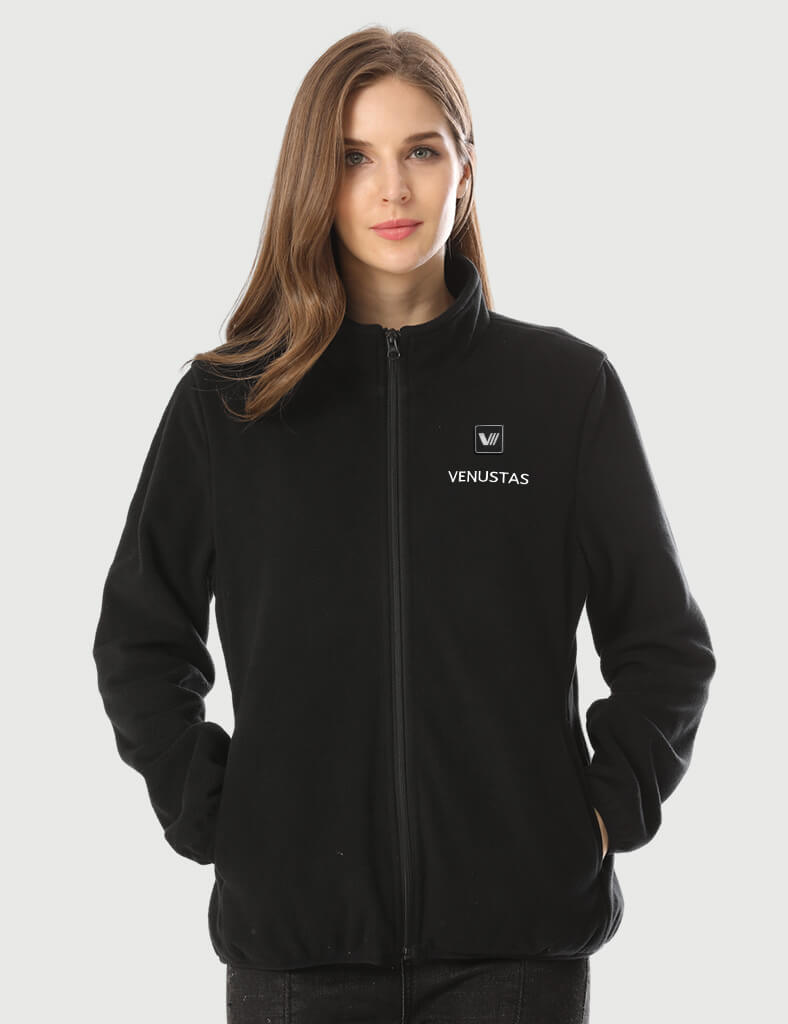 Zipper up Heated Fleece Jacket for Women