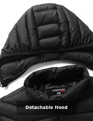 [Bundle Deal] Heated Jacket for Unisex with Dual Control Button, 7.4V & Heated Gloves