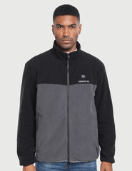 Zipper up Heated Fleece Jacket for Men