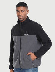 Zipper up Heated Fleece Jacket for Men