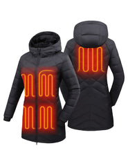 Heated Long Down Jacket 7.4V For Women