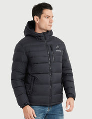 [Final Sale] Men's Heated Down Coat with Heating Pockets, 7.4V [S,XL,2XL,3XL]