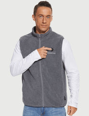 Men's Heated Fleece Vest - Grey