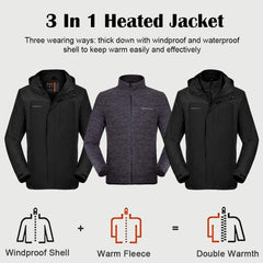 Venustas Men's 3-in-1 Heated Jacket 5V